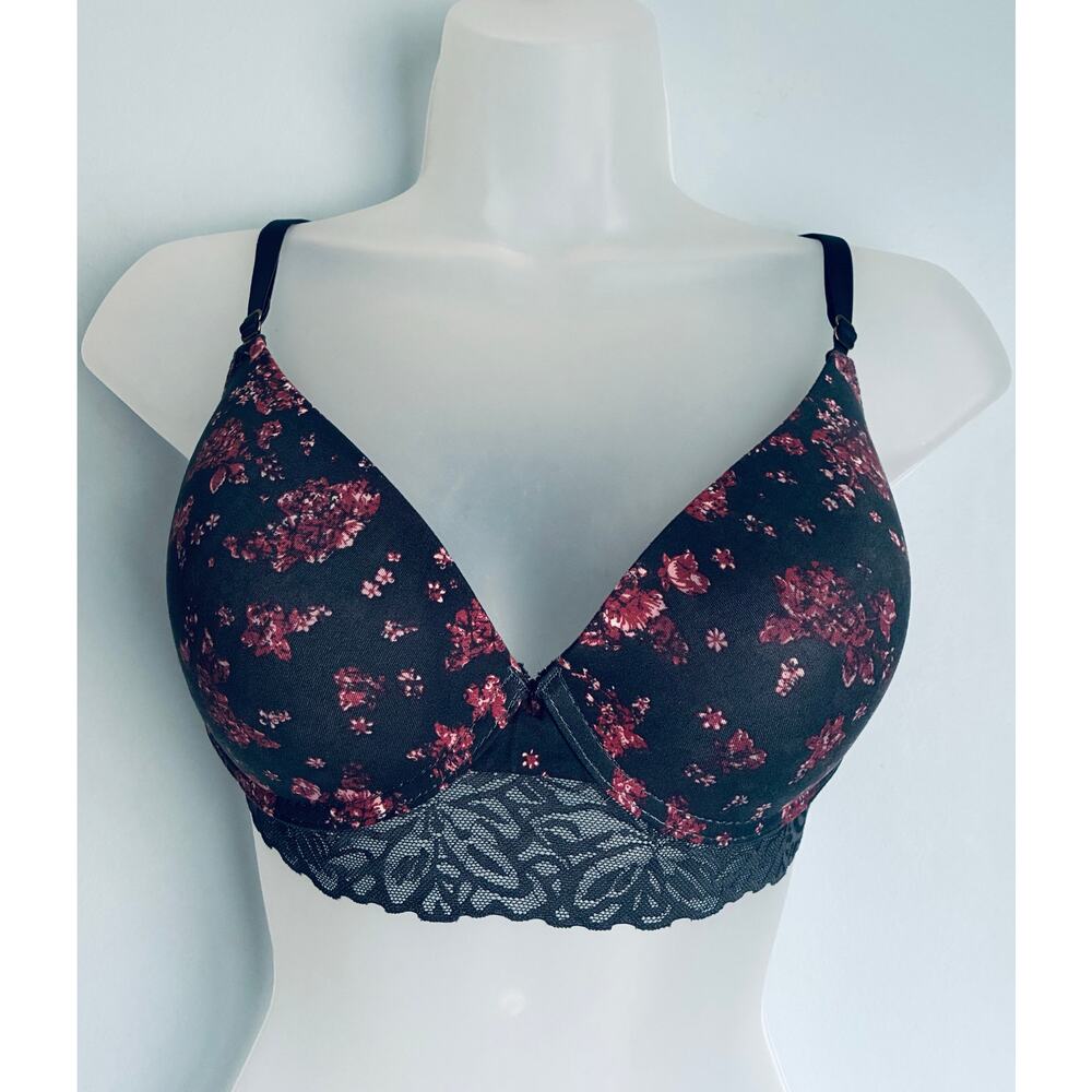 Lucky Brand Bra Floral Blue Size 36C Everyday Casual